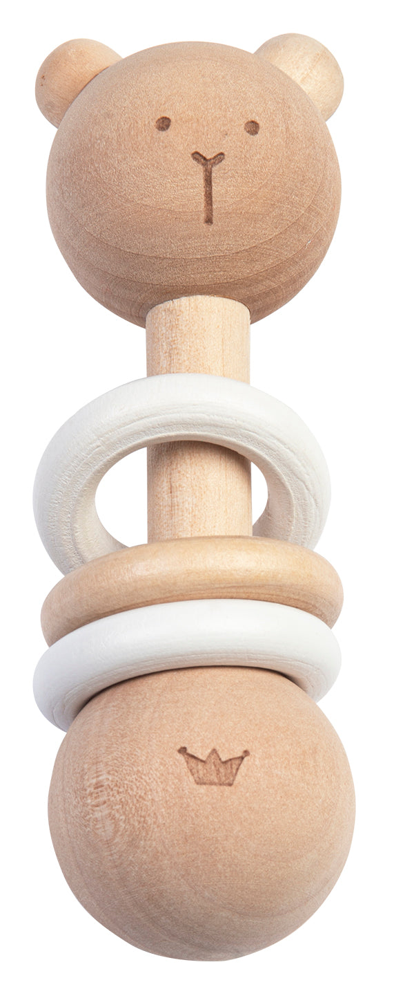 BamBam - Wooden Bear Rattle