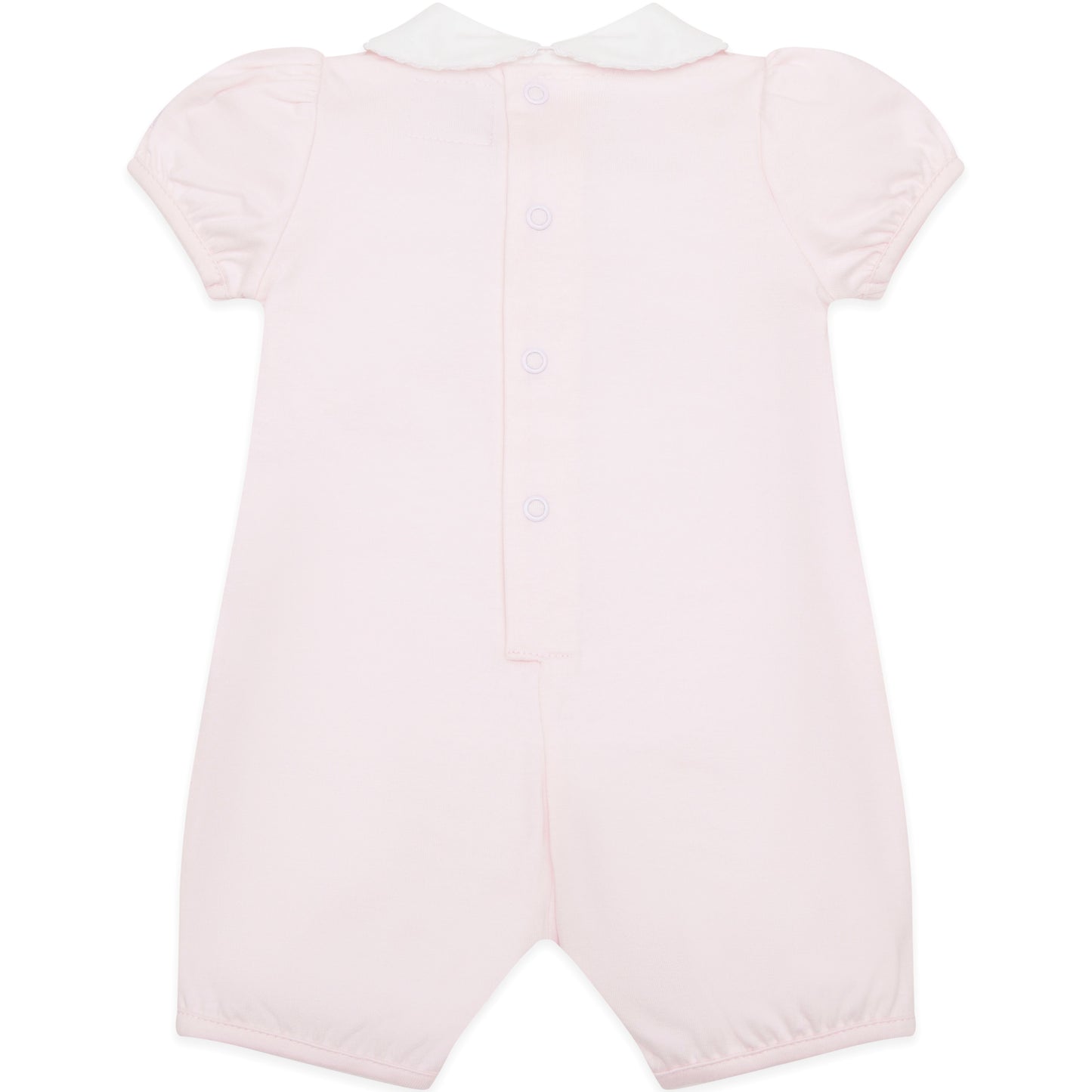 Emile et Rose - Jody Pink Baby Girls Heart Embroidered Summer Romper