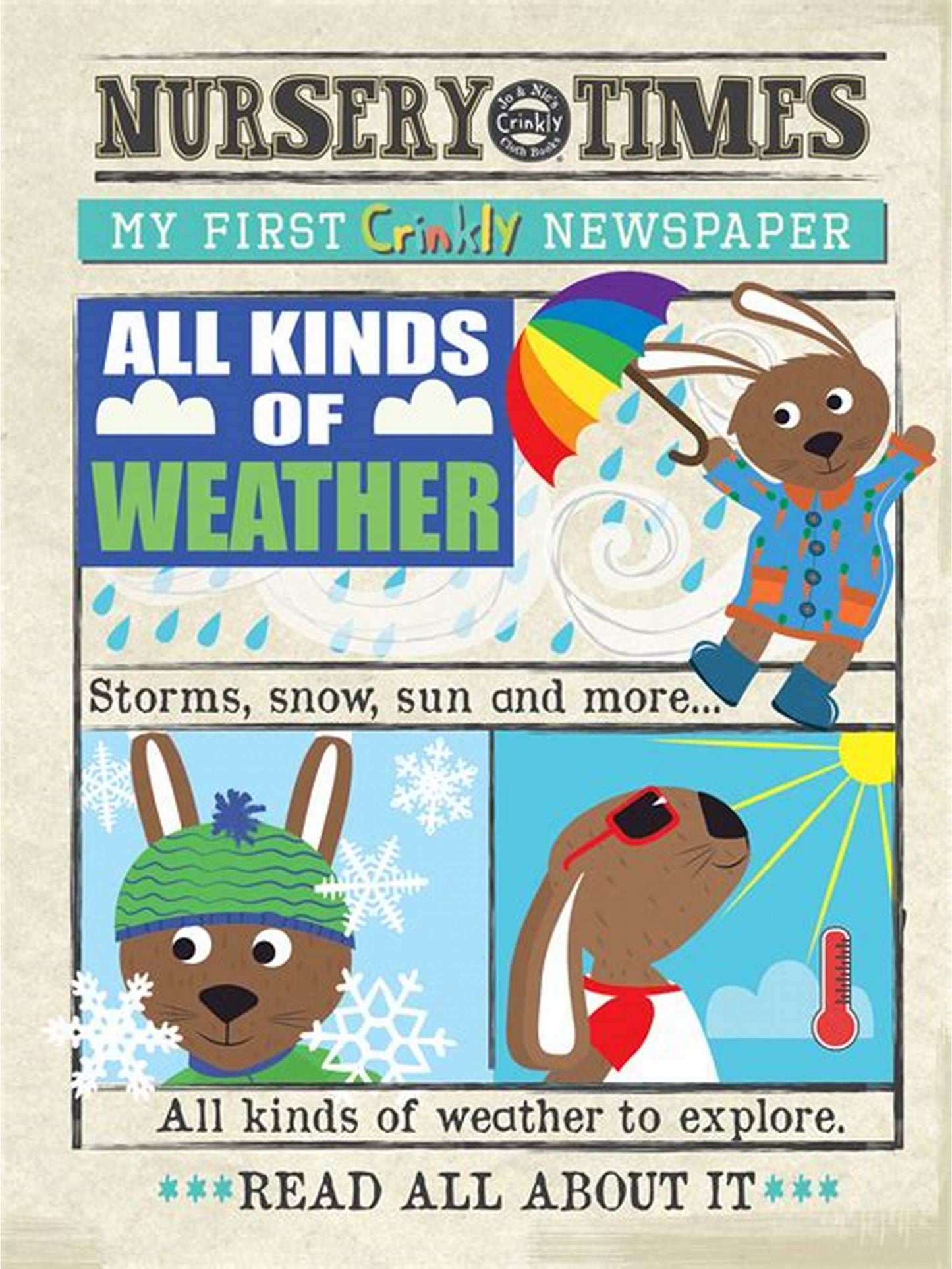 Crinkly Cloth - Nursery Times All Kinds of Weather Baby Book