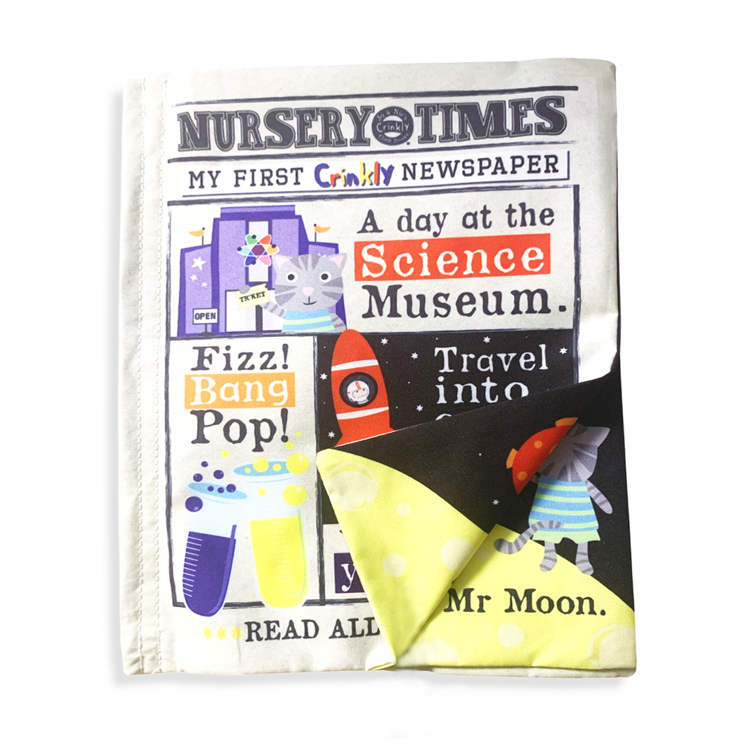 Crinkly Cloth - Nursery Times Science Museum Baby Book Newspaper