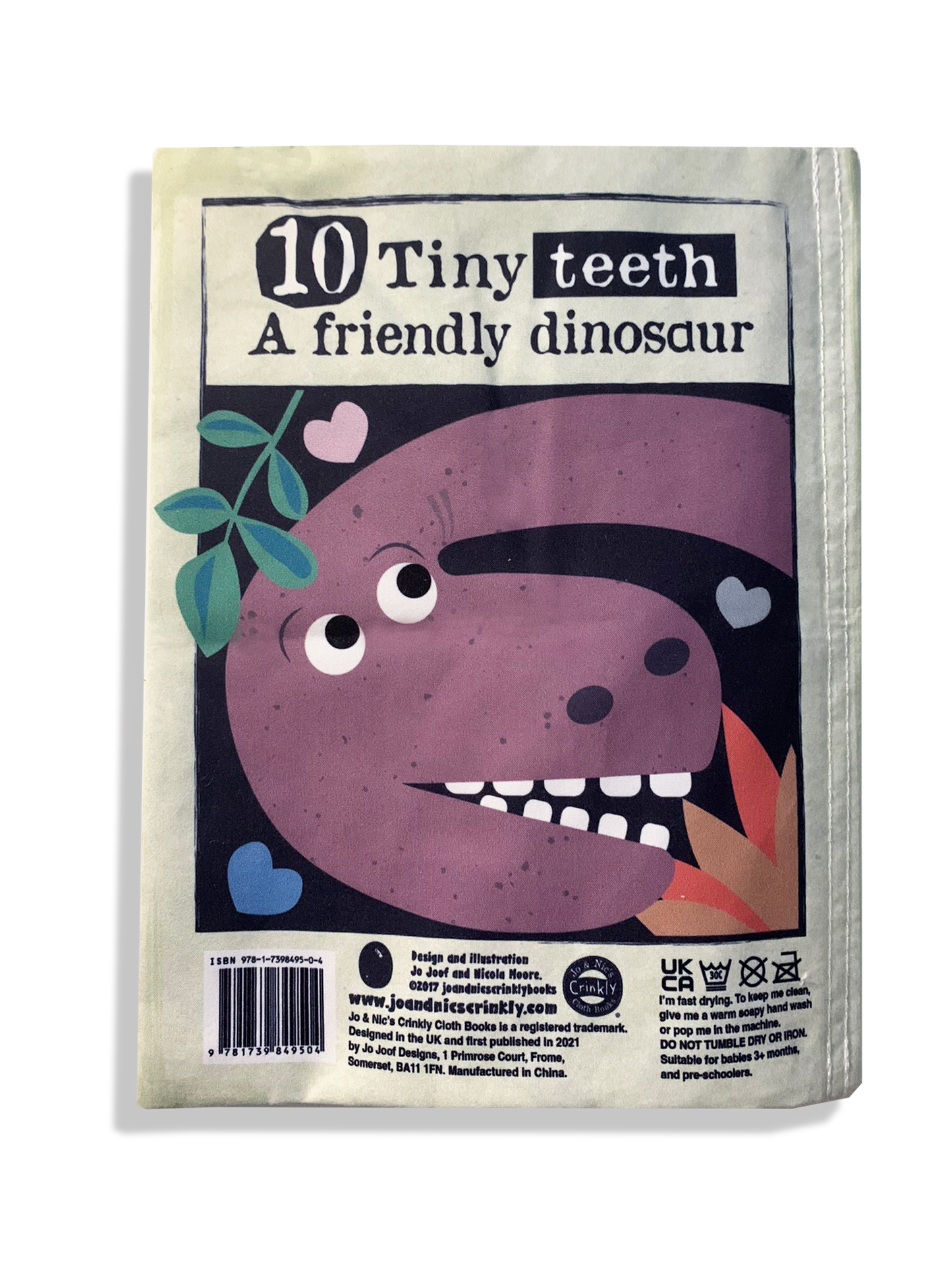 Crinkly Cloth - Dinosaur Counting 1-10 rhymes Crinkly Newspaper Book