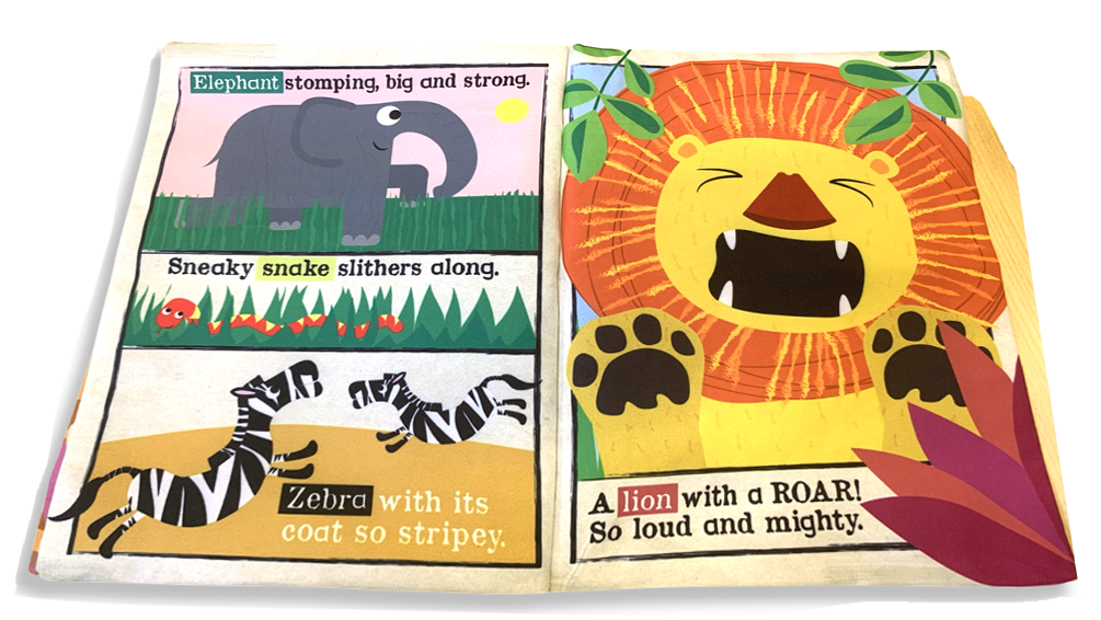 Crinkly Cloth - Nursery Times Safari Animals Crinkly Newspaper