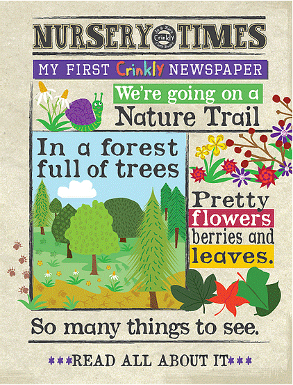 Crinkly Cloth - Nursery Times Nature Trail Baby Book