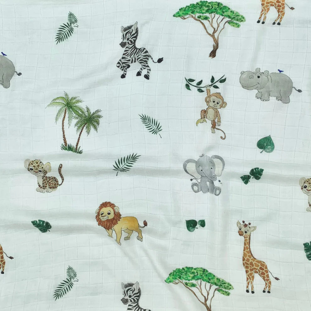 Moo - Safari Snuggles Bamboo "GoTo" Baby Muslin Cloth