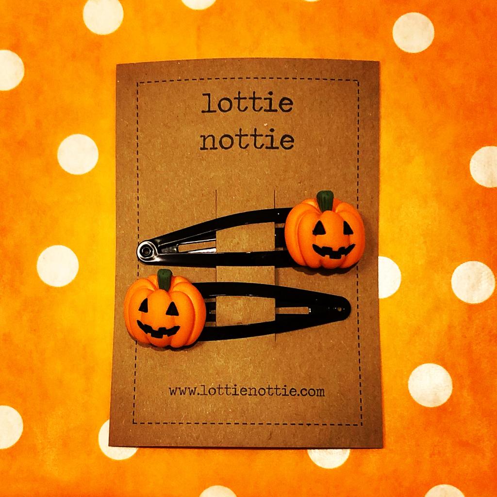 Lottie Nottie - Halloween Pumpkin Hair Clips