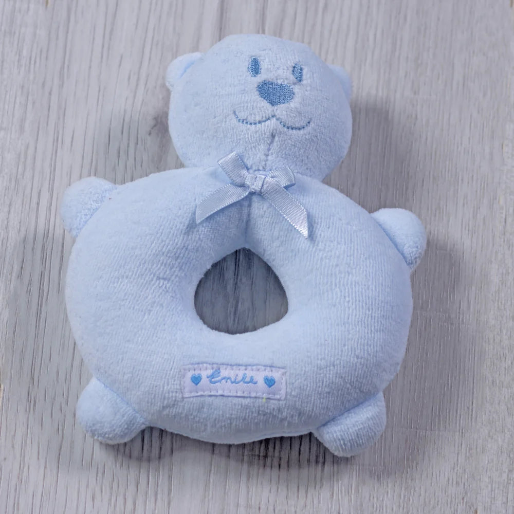 Emile et Rose - Amor Blue Bear Ring Baby Rattle