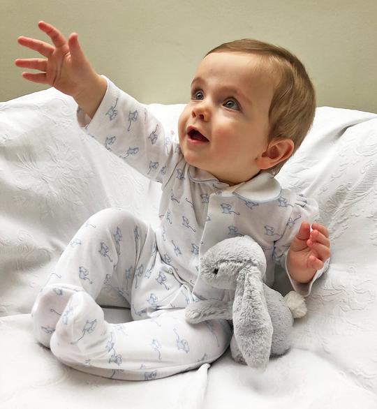 Magnet Mouse - Blue Mouse Magnet Fastening Babygrow