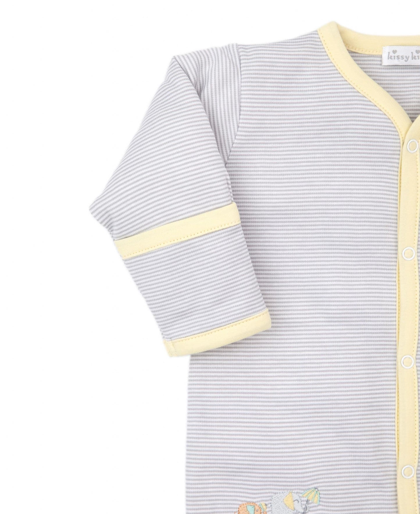 Kissy Kissy - Everyday Elephants Silver Unisex Babygrow
