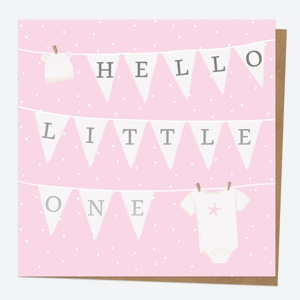 DAP - New Baby Girl Washing Line Greeting Card