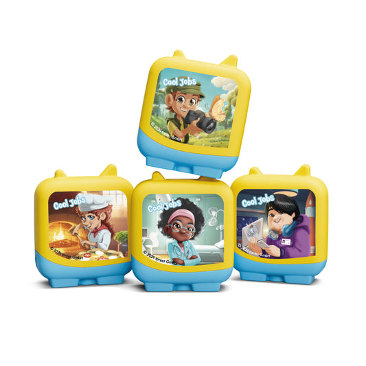 Tonies  -  Cool Jobs Set of 4 Clever Tonies Audio Figures  (25 minutes on each Clever Tonie)