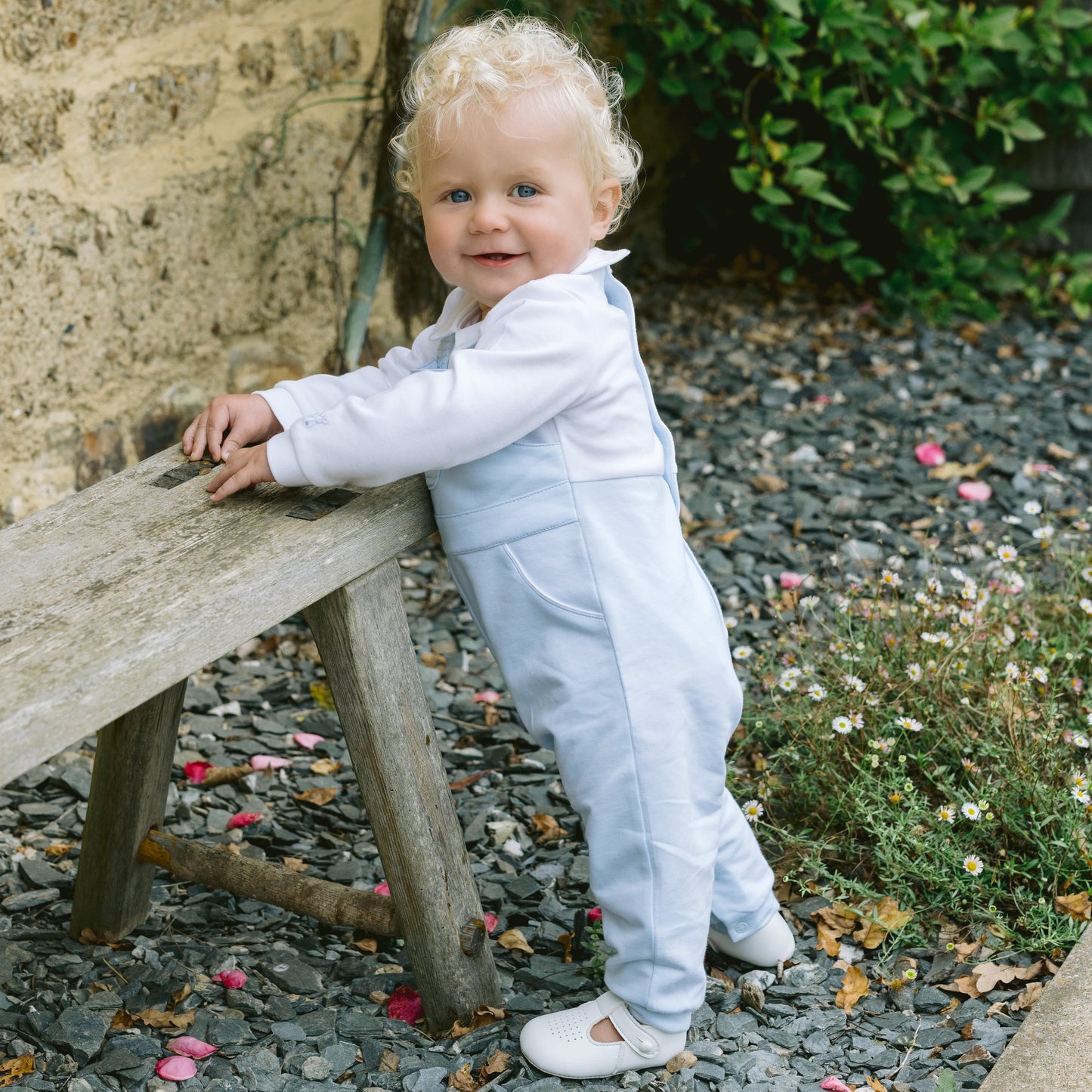 Emile et Rose - Jude Baby Boys Smart Mock Dungaree Playsuit