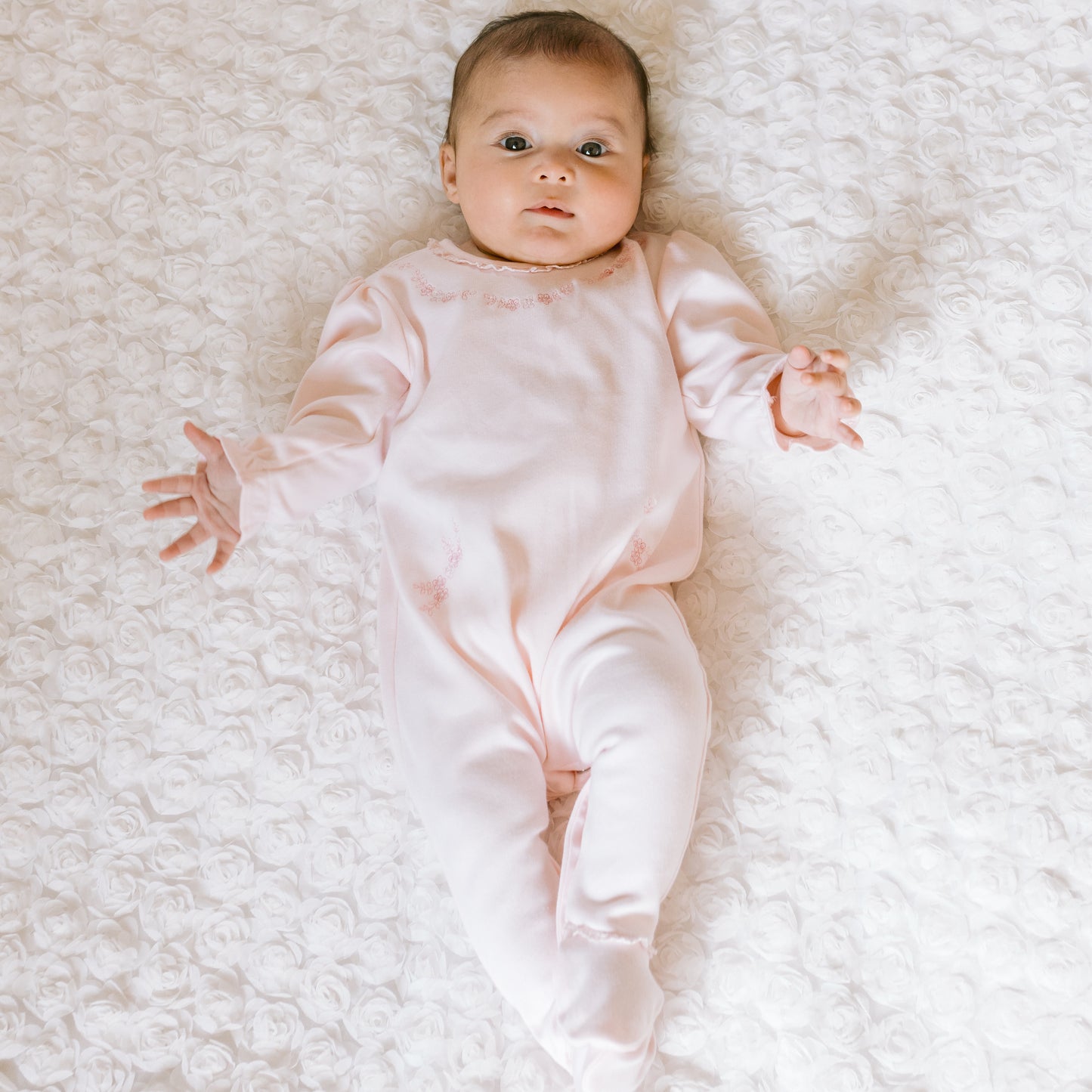 Emile et Rose - Jayne Baby Girls Pink Babygrow with matching Hat