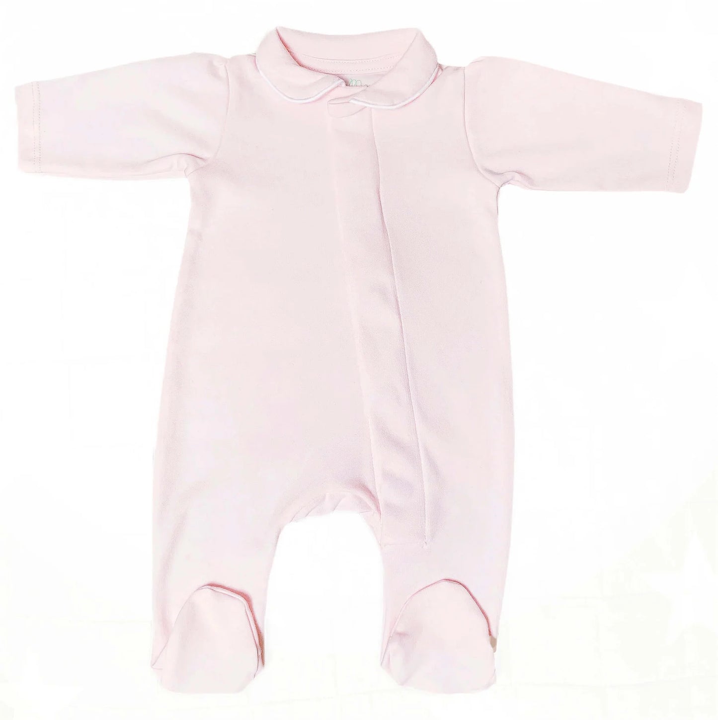 Magnet Mouse - Classic Pink Peter Pan Collar Magnet Fastening Babygrow