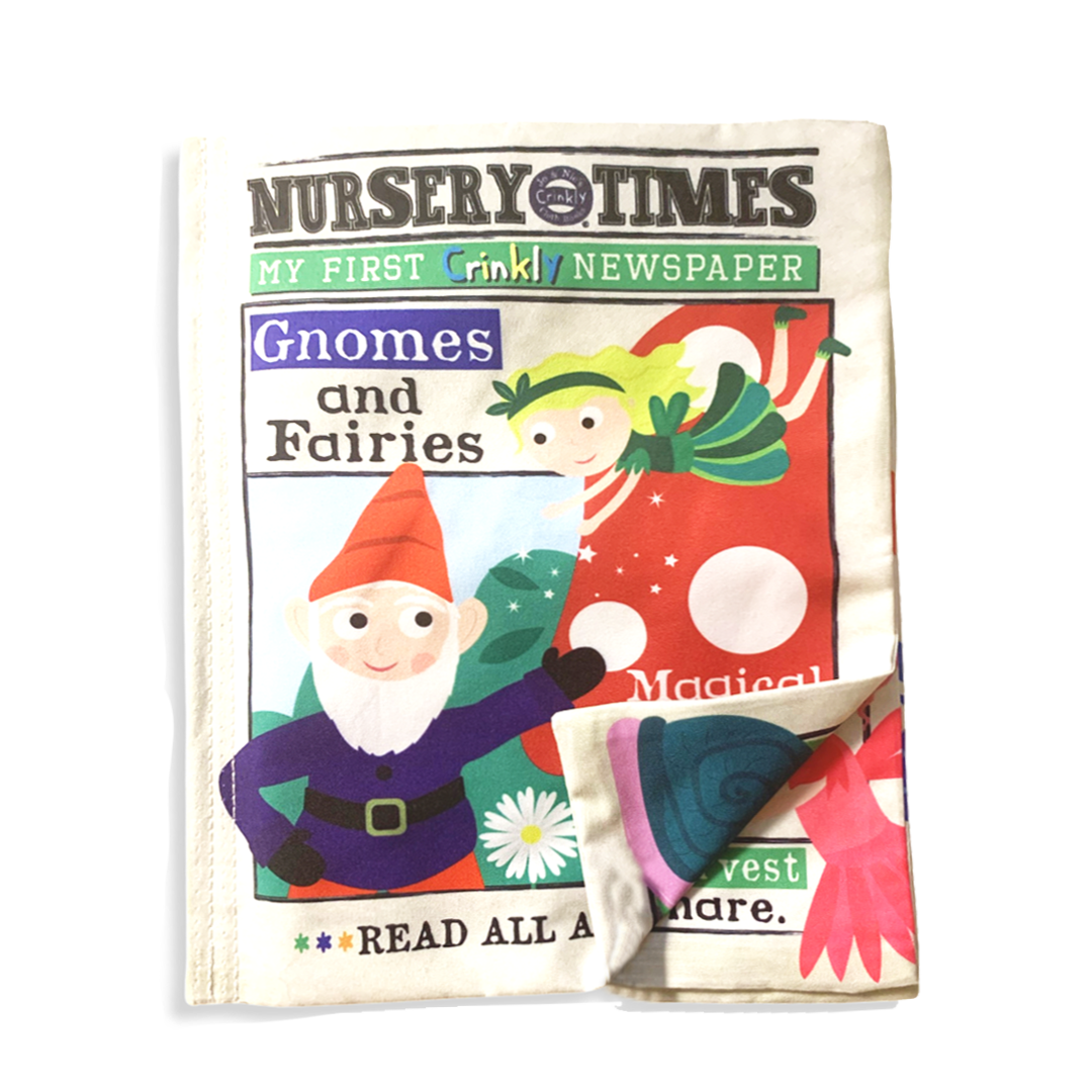 Crinkly Cloth - Gnomes & Fairies Magical Garden Rhymes Crinkly Newspaper Book
