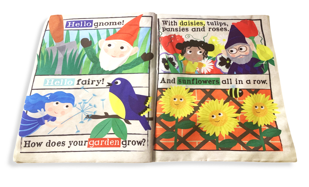Crinkly Cloth - Gnomes & Fairies Magical Garden Rhymes Crinkly Newspaper Book