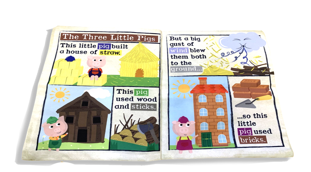Crinkly Cloth - Nursery Times Three Little Tales Crinkly Newspaper Book