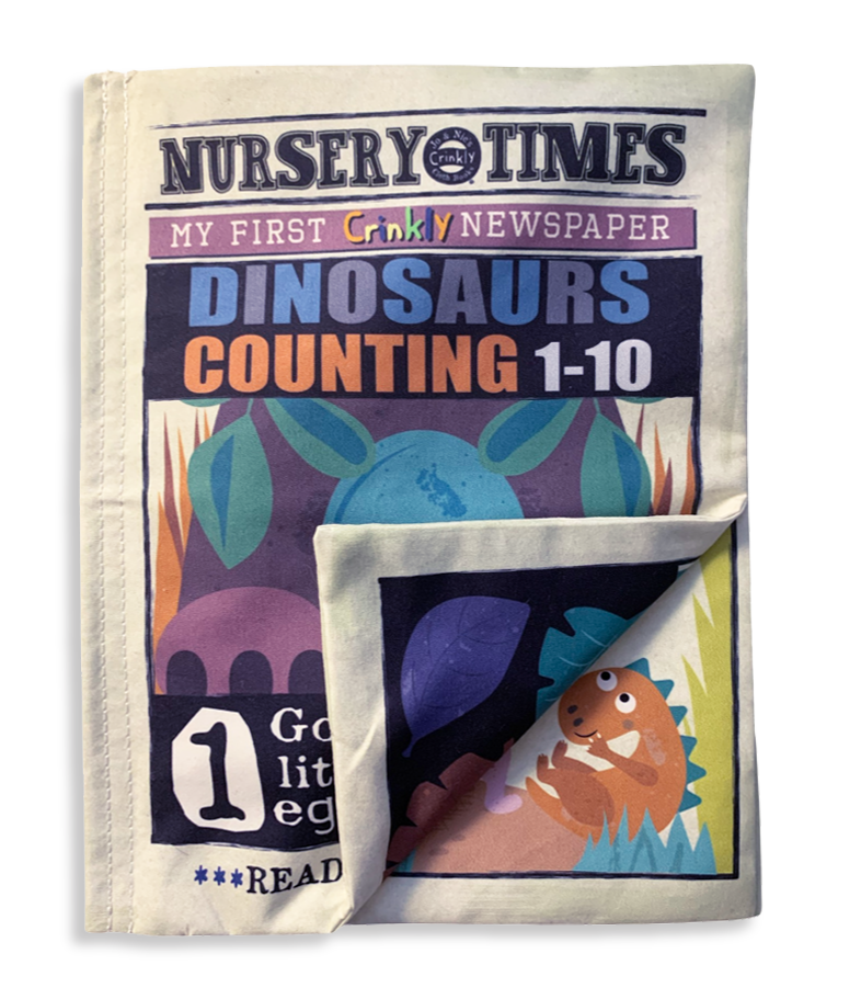 Crinkly Cloth - Dinosaur Counting 1-10  rhymes Crinkly Newspaper Book
