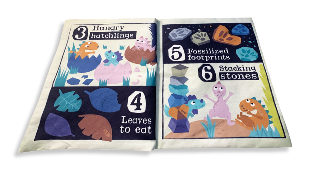 Crinkly Cloth - Dinosaur Counting 1-10  rhymes Crinkly Newspaper Book