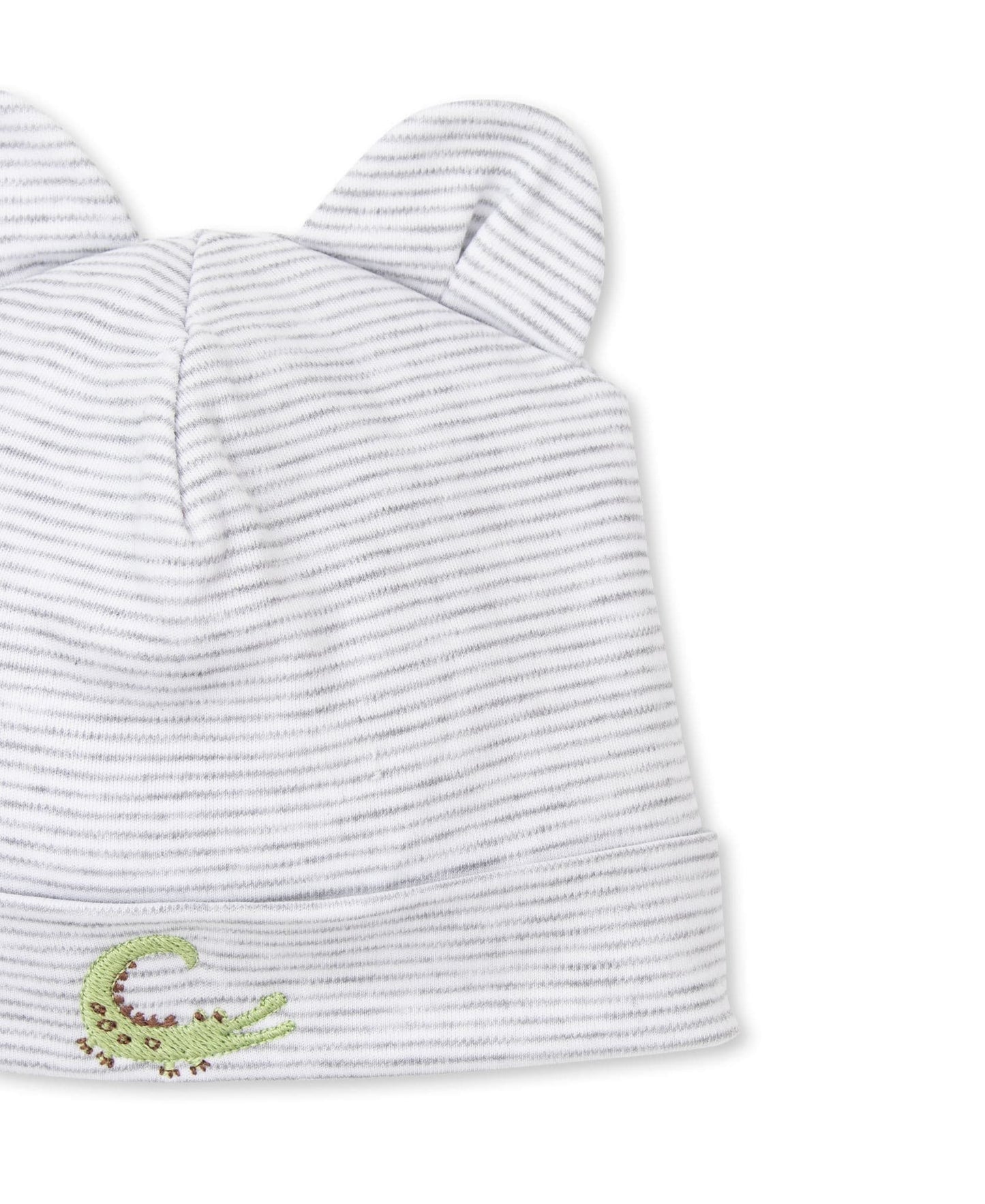 Kissy Kissy -  Joyful Jungle Grey Stripe Baby Boy Hat