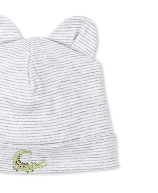 Kissy Kissy -  Joyful Jungle Grey Stripe Baby Boy Hat