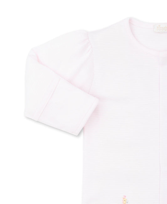 Kissy Kissy -  Jungle Kins Pink Embroidered Baby Girl's Babygrow